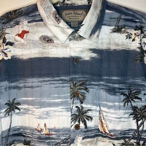 Palm Island co pinup girl Hawaiian Shirt large